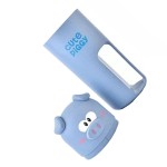 Toothbrush holder for travel, piggy shape, blue color, model P10B